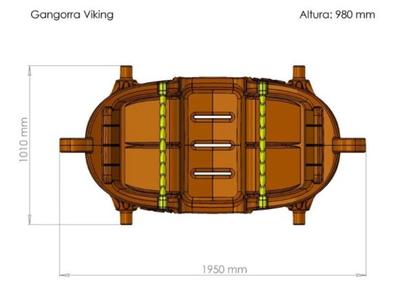 Gangorra Viking Infantil de Plástico para Criança - Image 3